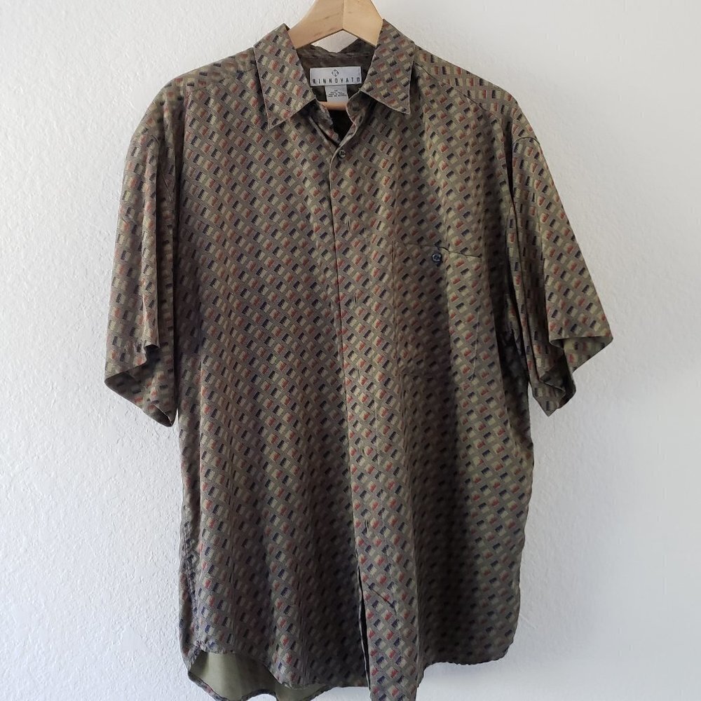 Vintage - Rinnovato Silk Patterned Shirt - Size M